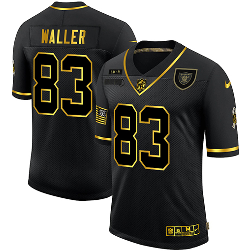 Las Vegas Raiders #83 Darren Waller Men Nike 2020 Salute To Service Golden Limited NFL black Jerseys->oakland raiders->NFL Jersey
